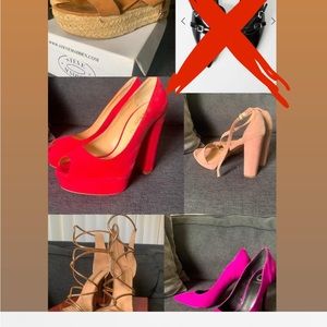 Steve Madden Red Stiletto Heels Platform Pumps